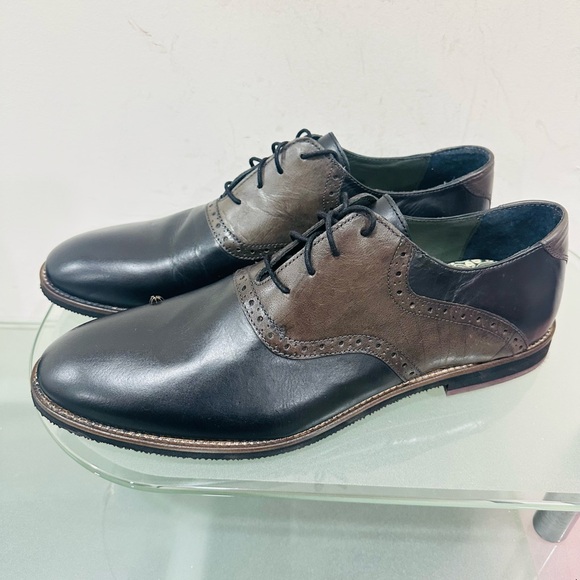 NWOT Red Tape Formal Oxford Black /Brown Leather Shoes For Mens Size 13 - Picture 2 of 9